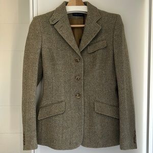 Ralph Lauren SZ 6 Made in Italy Lambswool/Alpaca tweed blazer
